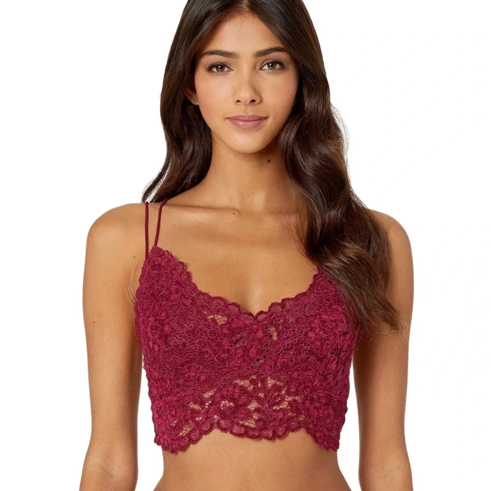 Free People Intimates & Sleepwear Free People Celine Bralette Deep Red Wine XS